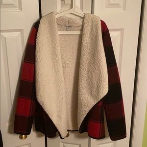 Women’s cozy buffalo print jacket